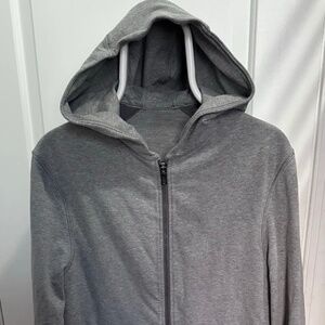 Lululemon Men's Full Zip Cross Cut Hoodie Sweatshirt Gray Size Small